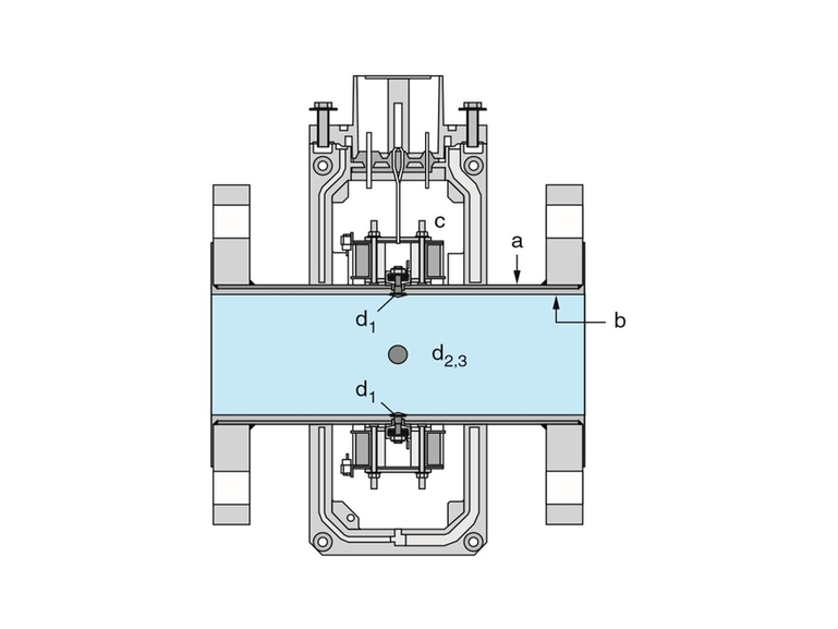 Graphic showing the design and construction of an electromagnetic sensor
