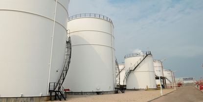 Storage tanks containing dangerous chemicals