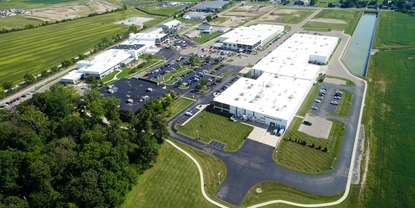 Aerial view of Endress+Hauser's U.S. headquarters in Greenwood, Indiana.