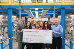 Clark-Pleasant Education Foundation and Endress+Hauser, Big Check Photo, STEM Grant Clark-Pleasant Education Foundation Big Check Photo