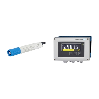 The CM72 two-wire transmitter for pH, ORP, oxygen, conductivity with the RIA46 four-wire field meter Bundle of CM72 transmitter and RIA46 field meter