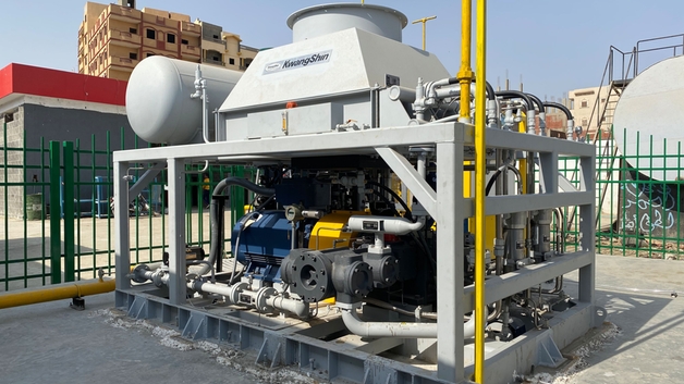 CNG compressor model with electric motor