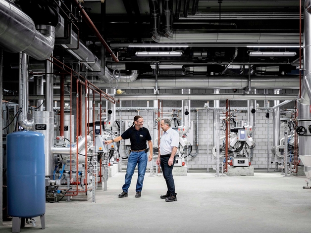 View into the energy center. Photo: Pierre Kellenberger Photography