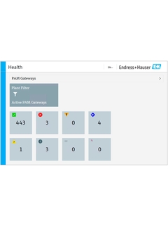 The Asset Health Monitor quickly gives an overview of the plant device status.